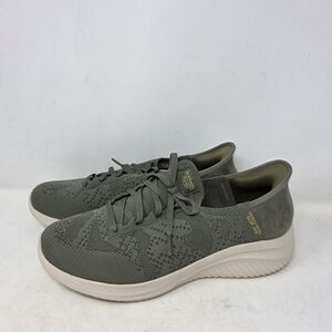 Skechers Women's Olive Green Knit Sneakers Size 10